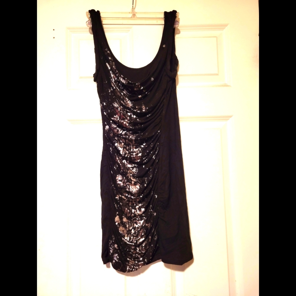 Dress dress/ shirt silver graffic